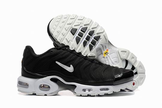 Cheap Nike Air Max Plus Black White TN Men's Shoes-259 - Click Image to Close